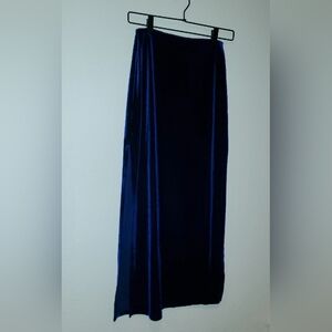 Dark Blue Velour Maxi skirt - XS